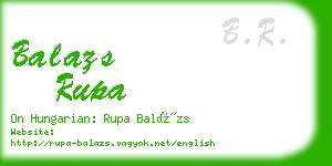 balazs rupa business card